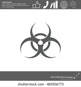 Biohazard symbol. vector sign isolated 