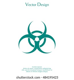Biohazard symbol. vector sign isolated 