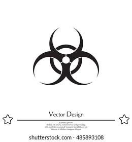 Biohazard symbol. vector sign isolated 