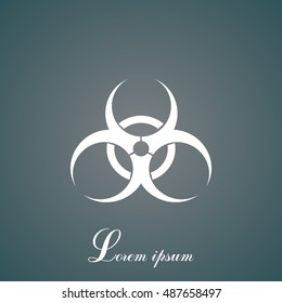 Biohazard symbol. vector sign isolated 