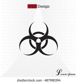 Biohazard symbol. vector sign isolated 