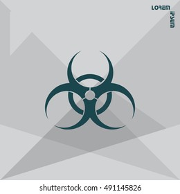 Biohazard symbol. vector sign isolated 