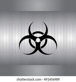 Biohazard symbol. vector sign isolated 