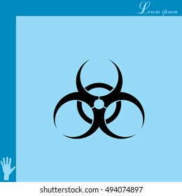 Biohazard symbol. vector sign isolated 