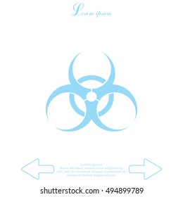 Biohazard symbol. vector sign isolated 