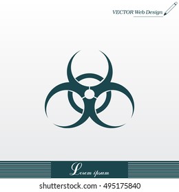 Biohazard symbol. vector sign isolated 