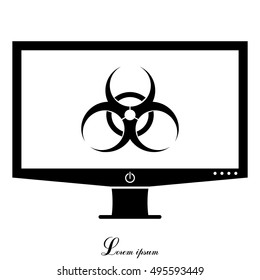 Biohazard symbol. vector sign isolated 