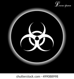 Biohazard symbol. vector sign isolated 