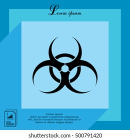 Biohazard symbol. vector sign isolated 