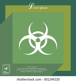 Biohazard symbol. vector sign isolated 