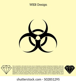 Biohazard symbol. vector sign isolated 
