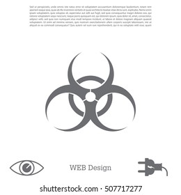 Biohazard symbol. vector sign isolated 