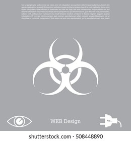Biohazard symbol. vector sign isolated 