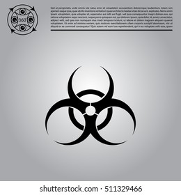 Biohazard symbol. vector sign isolated 