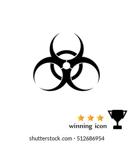 Biohazard symbol. vector sign isolated 