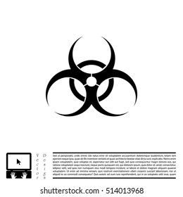 Biohazard symbol. vector sign isolated 