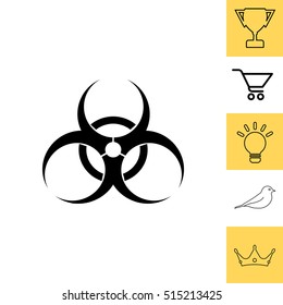 Biohazard symbol. vector sign isolated 