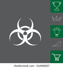 Biohazard symbol. vector sign isolated 