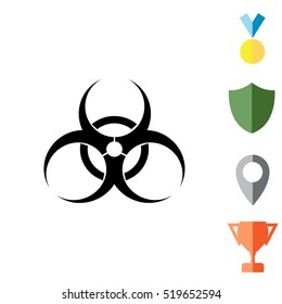 Biohazard symbol. vector sign isolated 