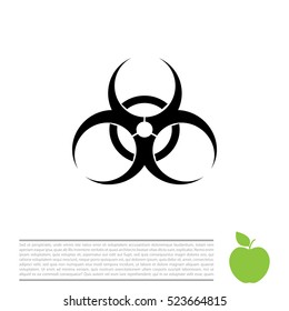Biohazard symbol. vector sign isolated 