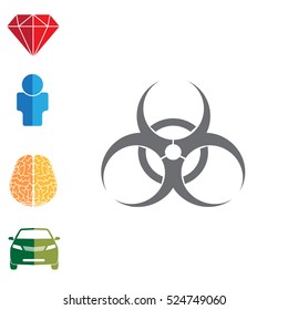 Biohazard symbol. vector sign isolated 