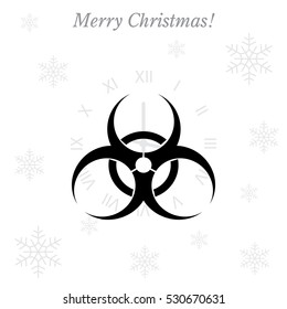 Biohazard symbol. vector sign isolated 