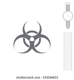 Biohazard symbol. vector sign isolated 