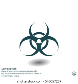Biohazard symbol. vector sign isolated 