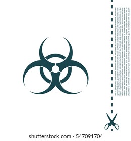 Biohazard symbol. vector sign isolated 