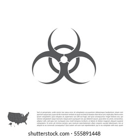 Biohazard symbol. vector sign isolated 