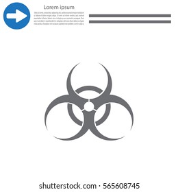 Biohazard symbol. vector sign isolated 