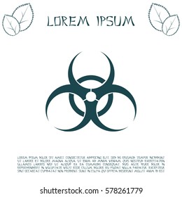 Biohazard symbol. vector sign isolated 