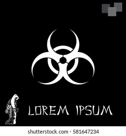 Biohazard symbol. vector sign isolated 