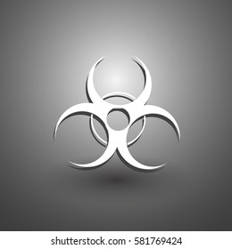 Biohazard symbol. vector sign isolated