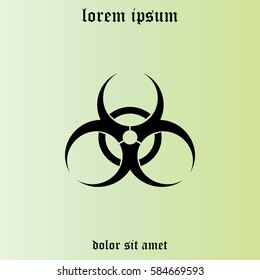 Biohazard symbol. vector sign isolated 