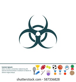Biohazard symbol. vector sign isolated 