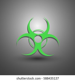 Biohazard symbol. vector sign isolated