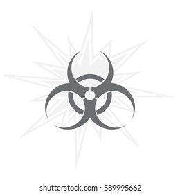 Biohazard symbol. vector sign isolated 
