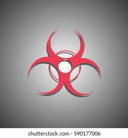 Biohazard symbol. vector sign isolated