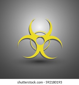 Biohazard symbol. vector sign isolated