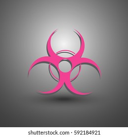 Biohazard symbol. vector sign isolated