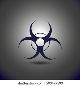 Biohazard symbol. vector sign isolated