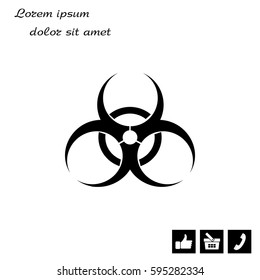 Biohazard symbol. vector sign isolated 