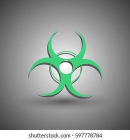Biohazard symbol. vector sign isolated