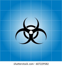 Biohazard symbol. vector sign isolated 