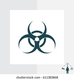 Biohazard symbol. vector sign isolated 