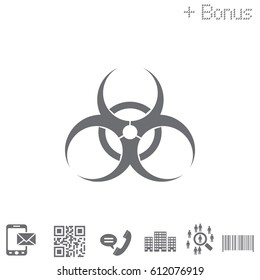 Biohazard symbol. vector sign isolated 