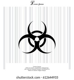 Biohazard symbol. vector sign isolated 