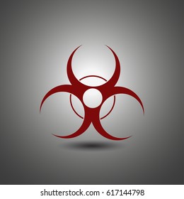 Biohazard symbol. vector sign isolated