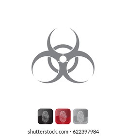 Biohazard symbol. vector sign isolated 